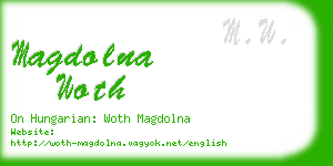 magdolna woth business card